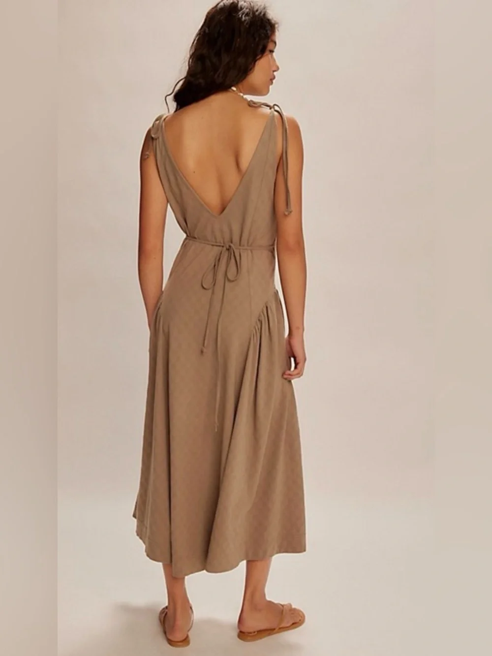 NWOT Free People Maisie Midi Dress Clean Ivory - Picture 2 of 7